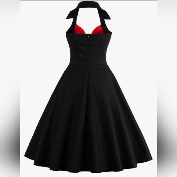 IKADEX Vintage 1950s Rockabilly Swing Dress #550 - Picture 5 of 11
